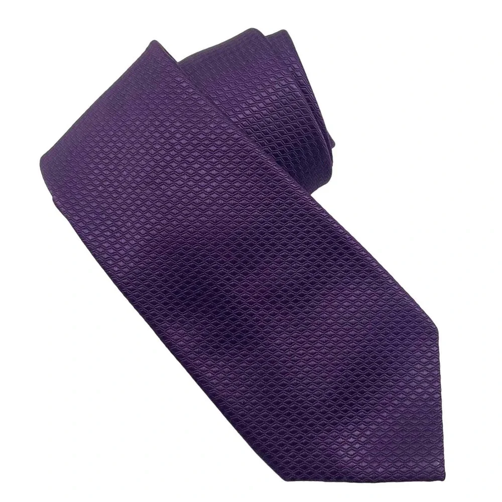 Banana‎ Republic Italy Necktie Purple Narrow Geometric Diamond